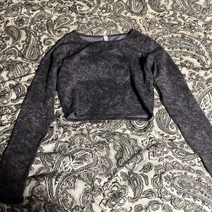 lululemon athletica Charcoal Crop Top
